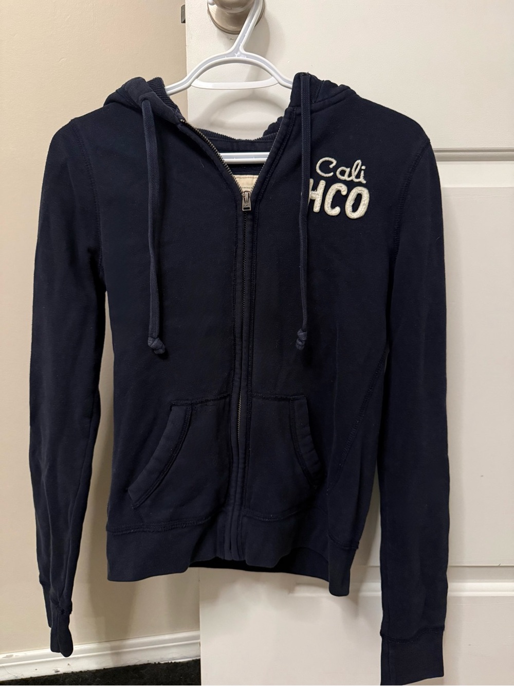 Hollister Navy Zip-Up Hoodie
